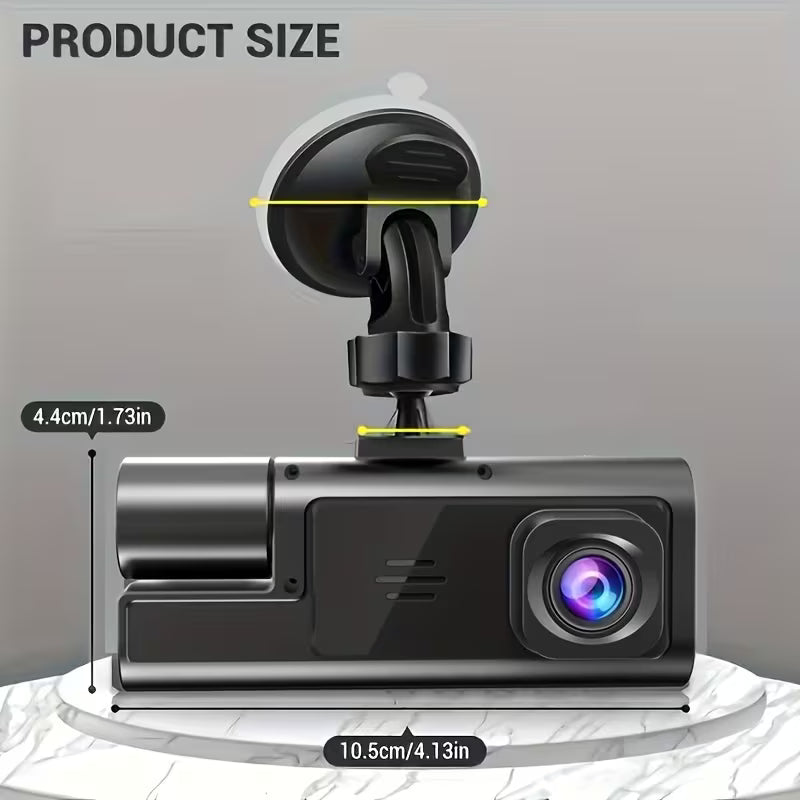 1080P Full HD Dash Cam – Front & Rear Car Camera with Night Vision