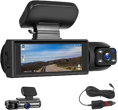 1080P Dual Dash Cam – Front & Rear Car Camera with Night Vision