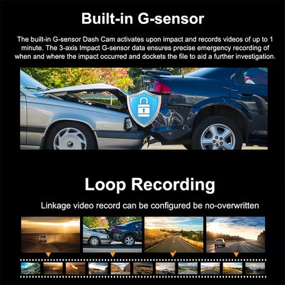1080P Full HD Dash Cam – Front & Rear Car Camera with Night Vision