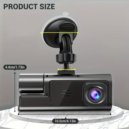 1080P Full HD Dash Cam – Front & Rear Car Camera with Night Vision